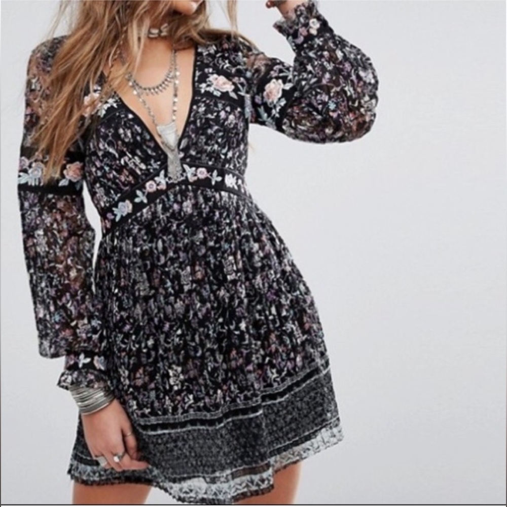 NEW NWT Free People Cherry Blossom Mini Dress